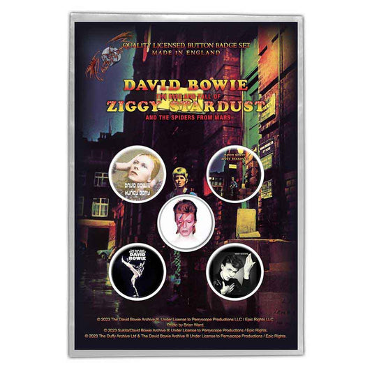 David Bowie Plastic Pin Badge - Early Albums