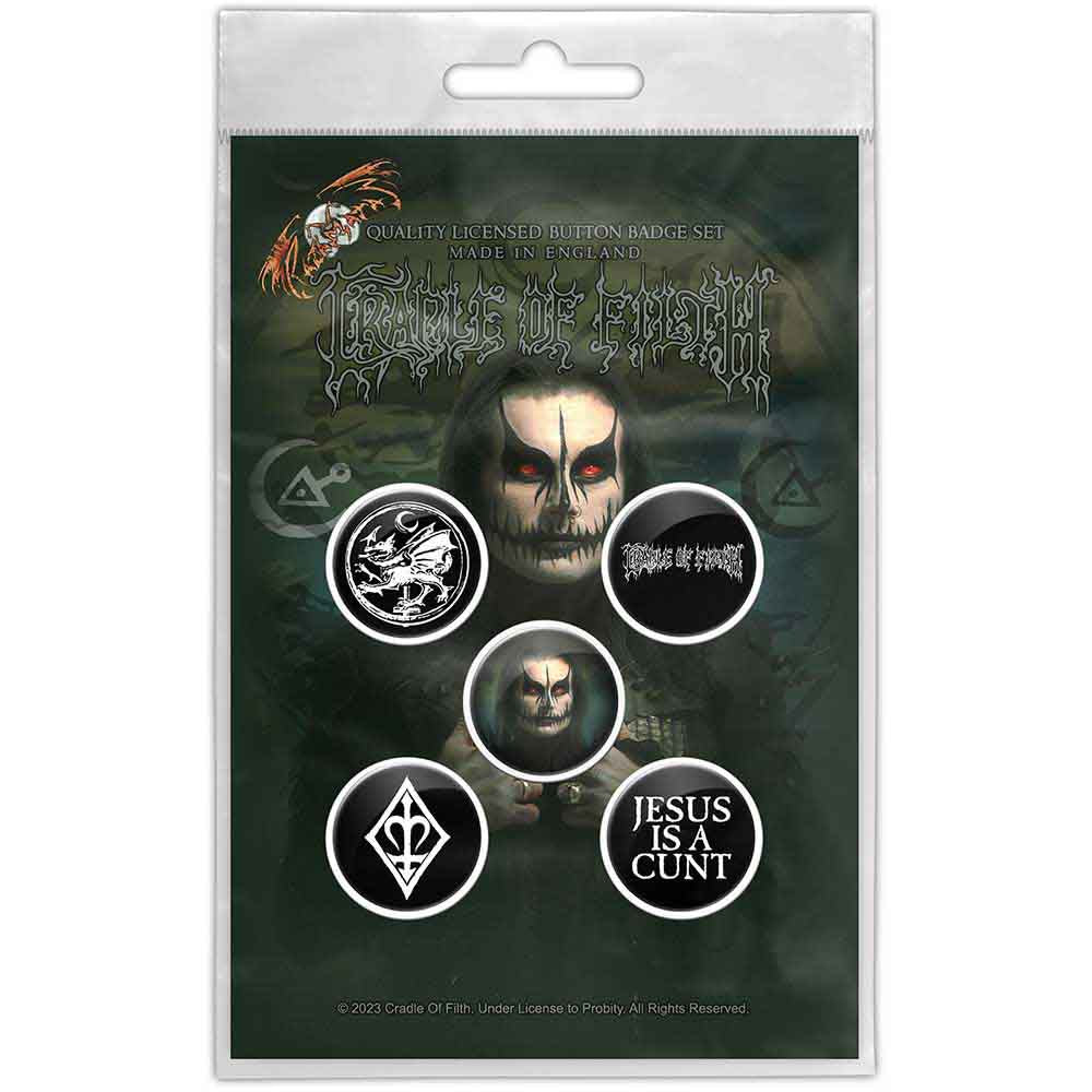 Cradle Of Filth Plastic Pin Badge - Hammer Of The Witches/Dani