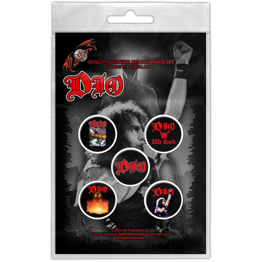 Dio Plastic Pin Badge - We Rock