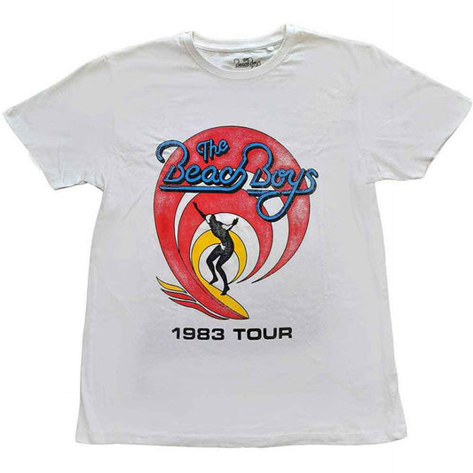 The Beach Boys White T Shirt - Surfer '83 Vtge