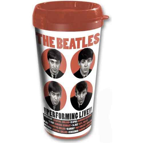 The Beatles Plastic Travel Mug - Symbols Pattern | Buy Now For 9.99