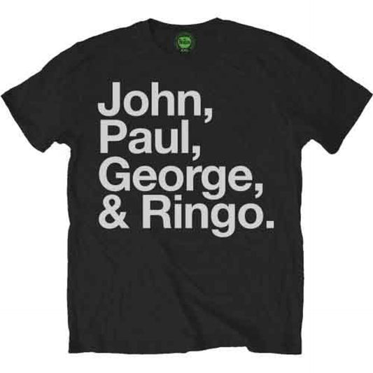 The Beatles Black T Shirt - John Paul George & Ringo