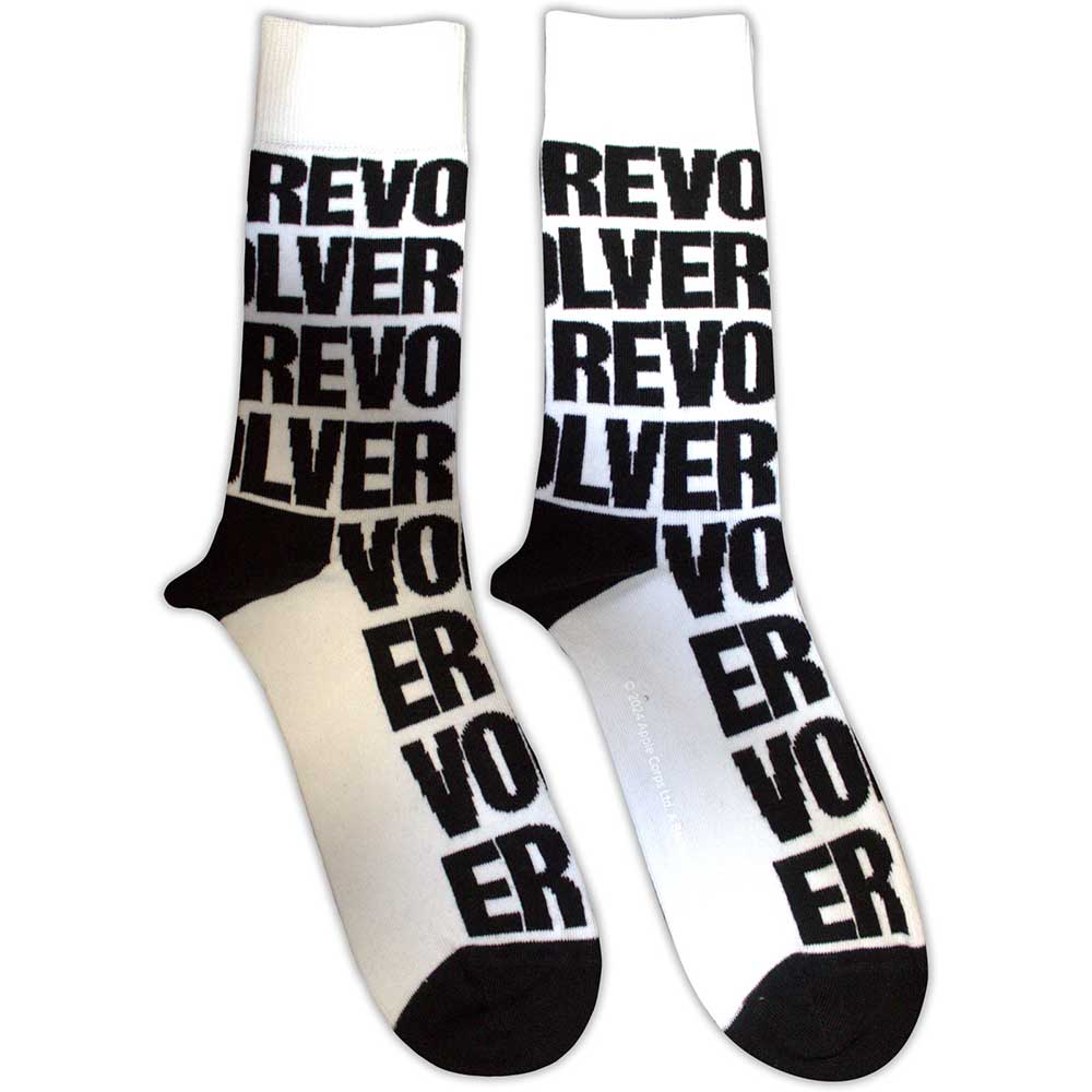 The Beatles Ankle Socks - Revolver Text Repeat