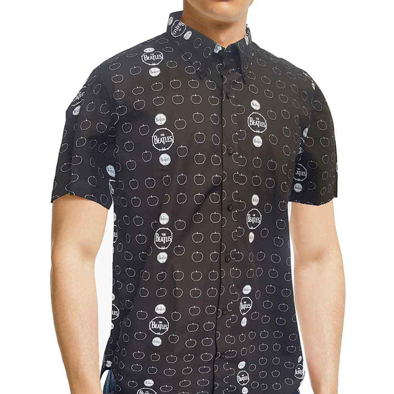 The Beatles Black T Shirt - Drum & Apples