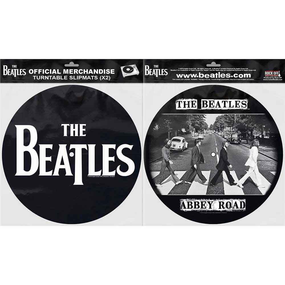 The Beatles Slipmat - 2 Pack - Drop T Logo & Abbey Road