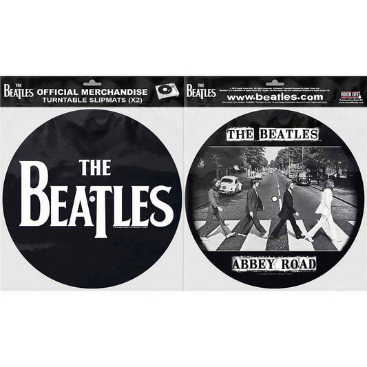 The Beatles Slipmat - 2 Pack - Drop T Logo & Abbey Road