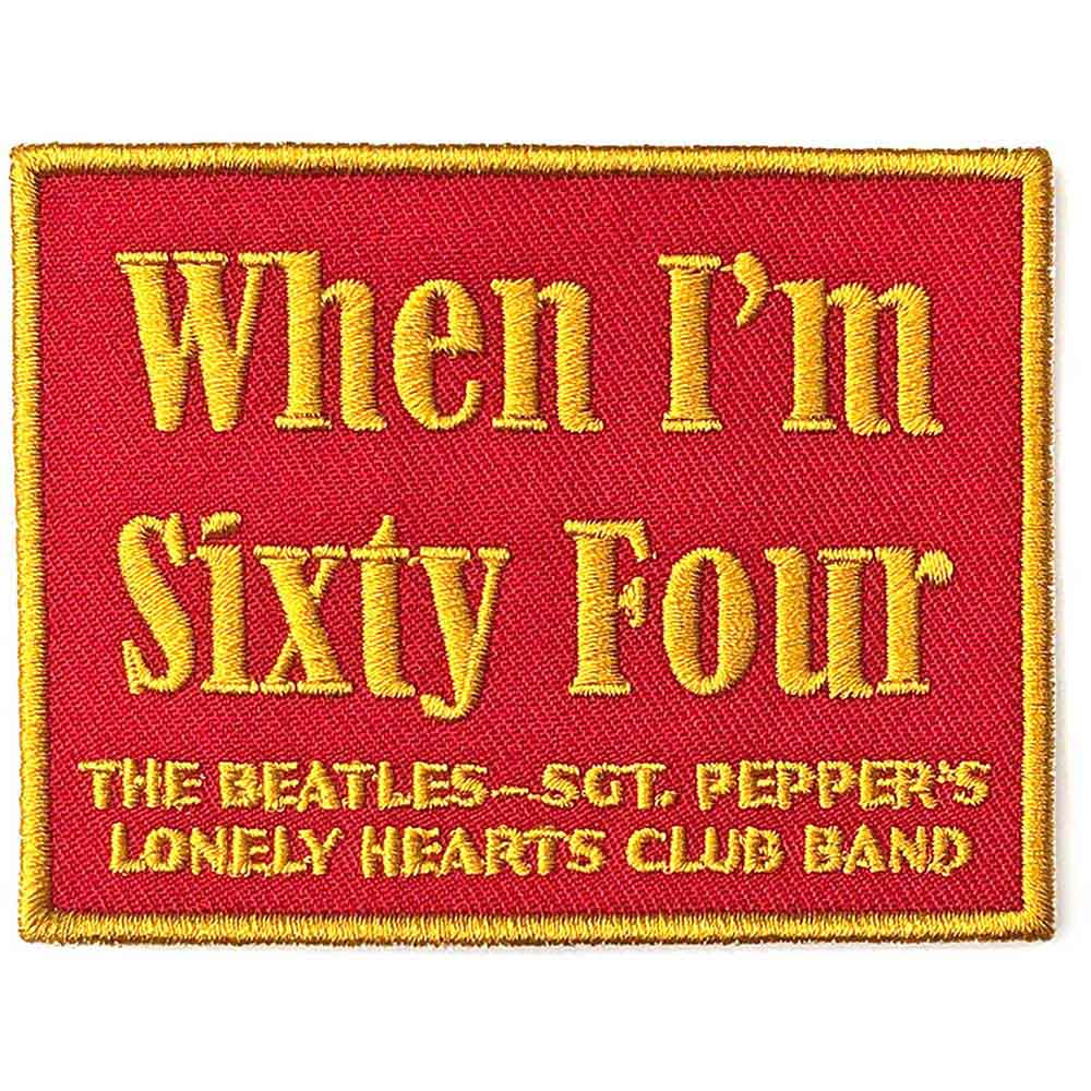 The Beatles Patches - Woven Sew On - When I'm Sixty Four