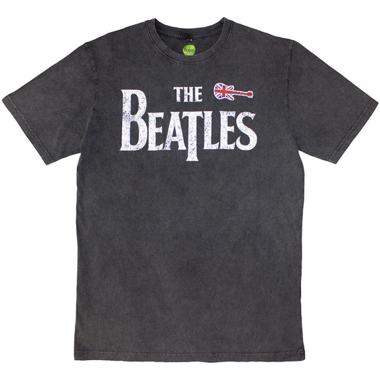 The Beatles T Shirt - Guitar & Drop T Stone Wash