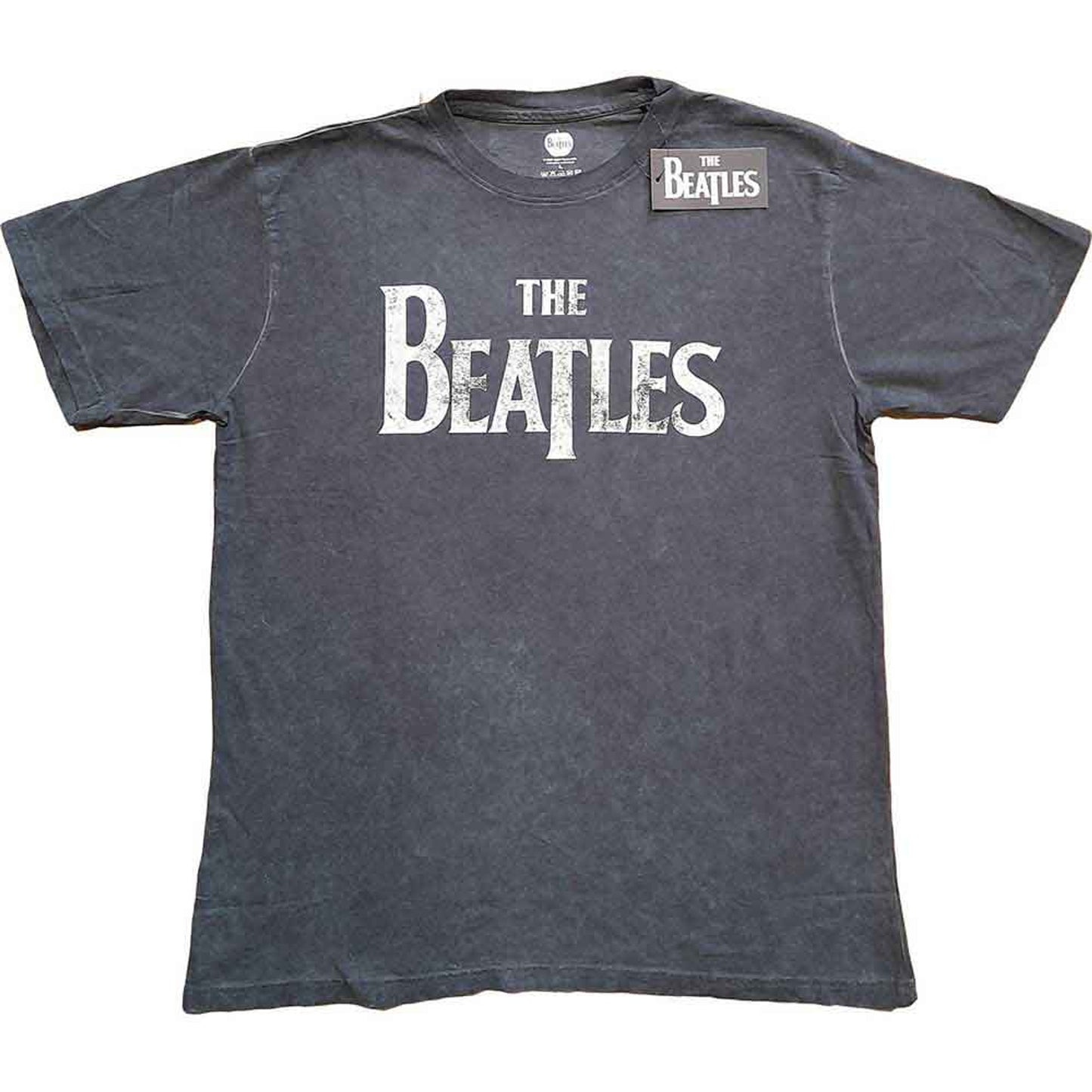 The Beatles Charcole T Shirt - Drop T Logo Snow Wash