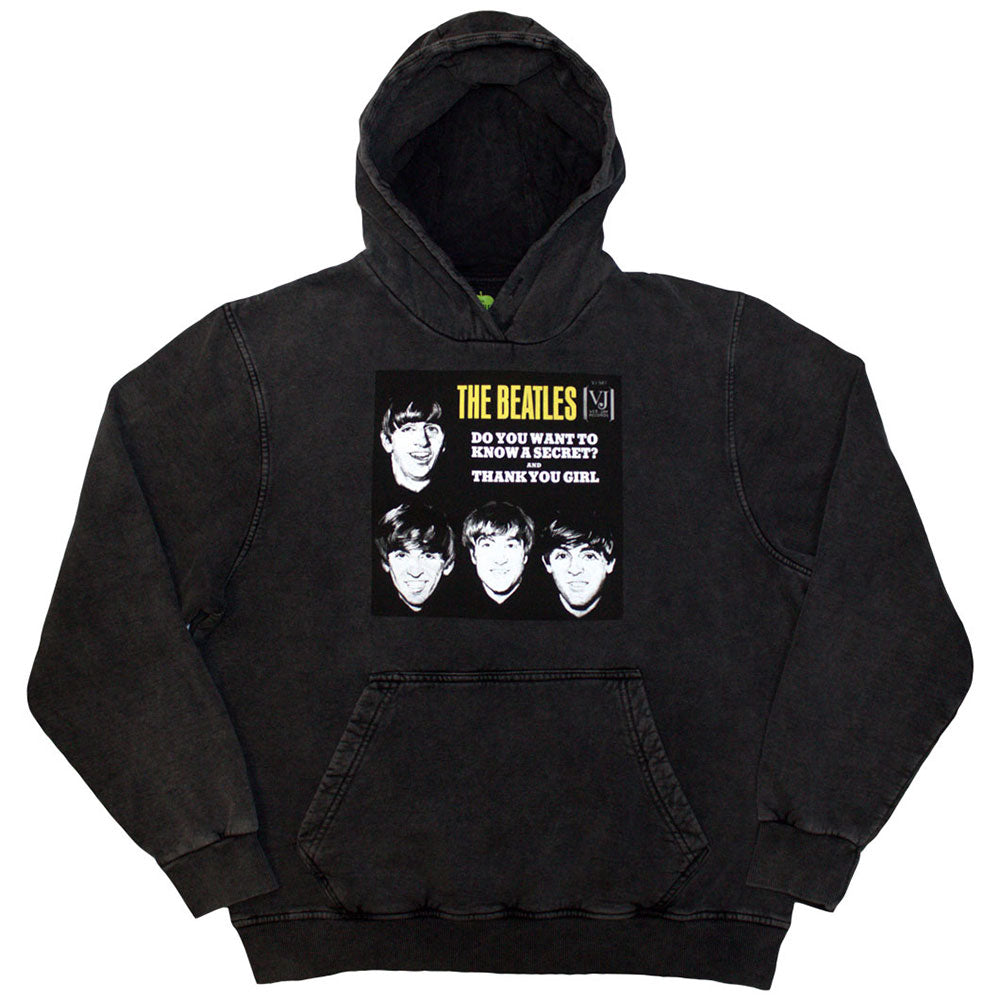 The Beatles Stone Wash Pullover Hoodie - VJ Sercret Sleeve Stone Wash