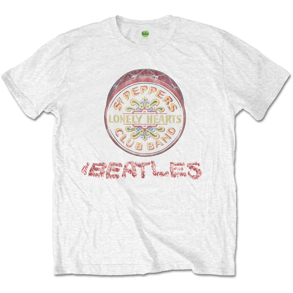 The Beatles T Shirt - Flowers Logo & Drum