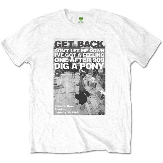 The Beatles White T Shirt - Rooftop Shot