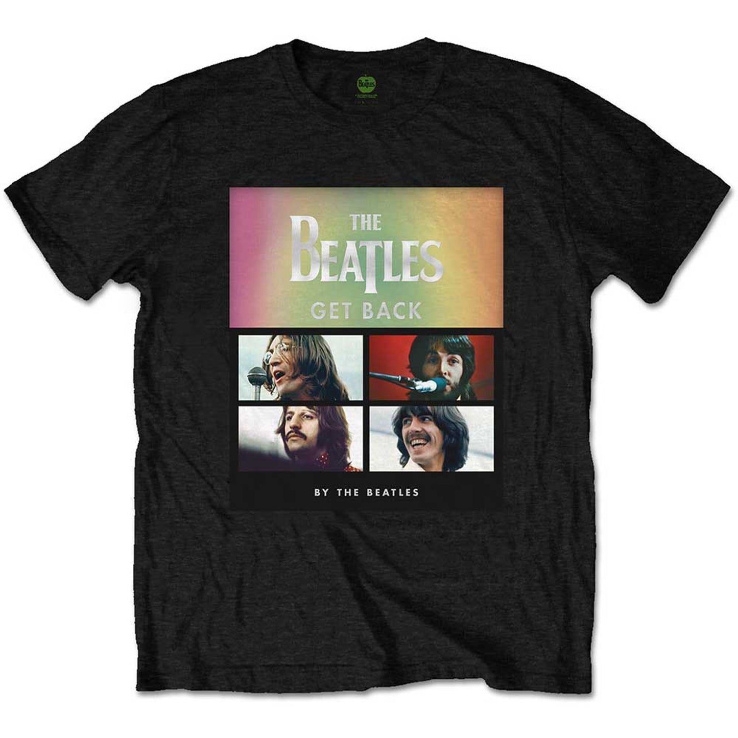 The Beatles Black T Shirt - Album Faces Gradient