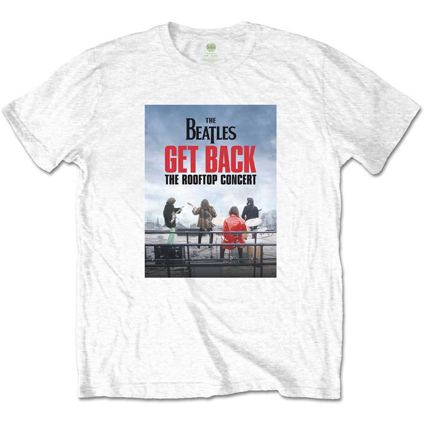 The Beatles White T Shirt - Rooftop Concert