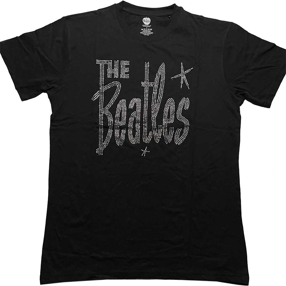 The Beatles T Shirt - Retro Logo Diamante
