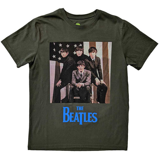 The Beatles T Shirt - US Flag Photo