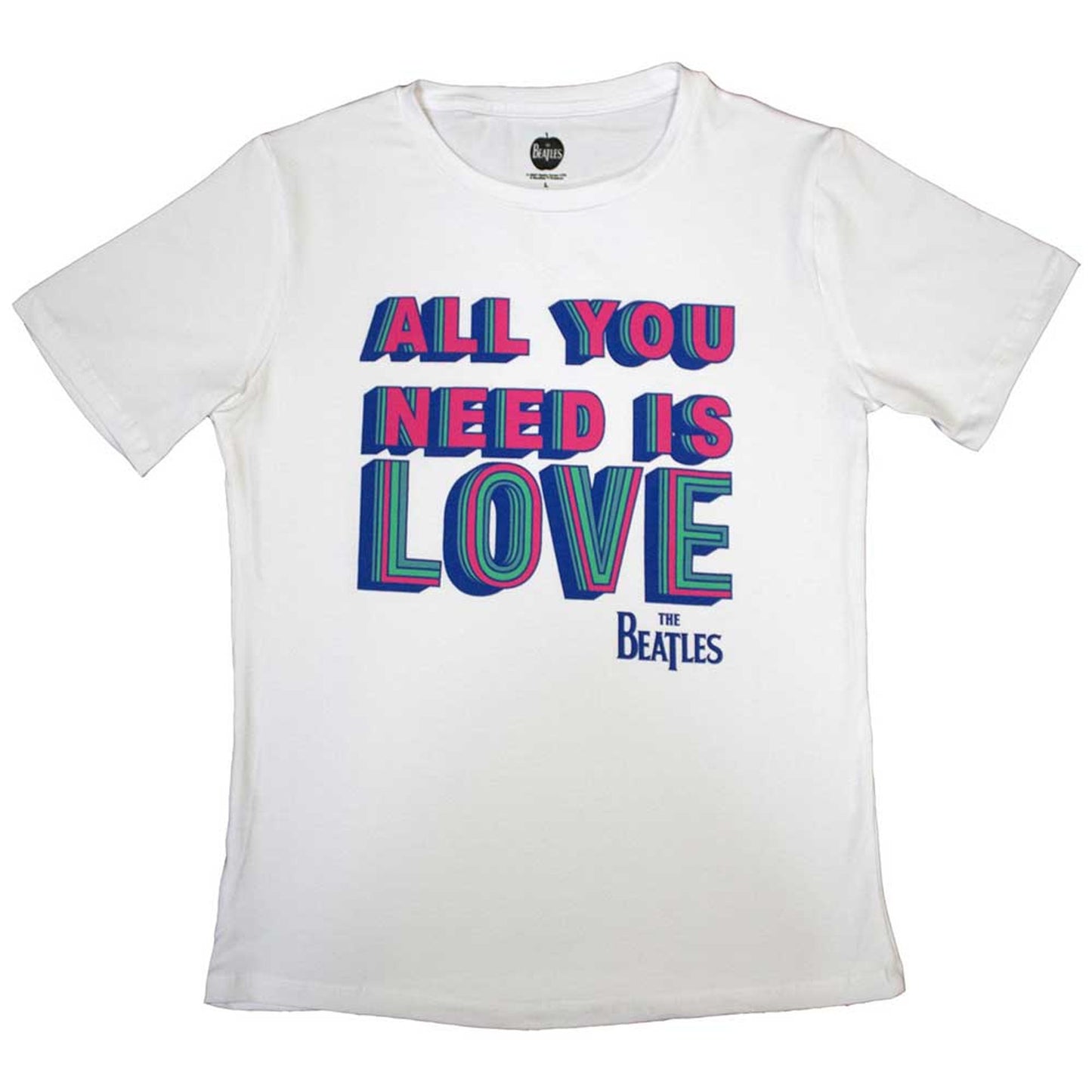 The Beatles White Women's T Shirt - All You Need Is Love