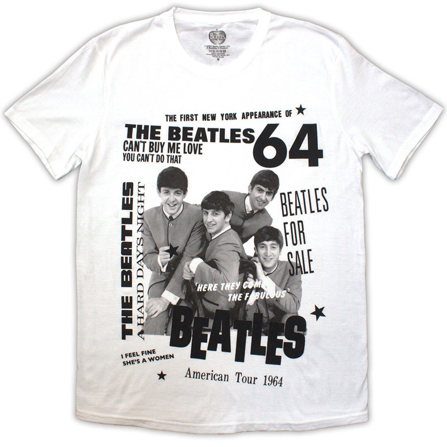The Beatles White T Shirt - 1964