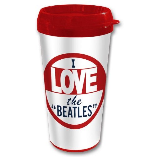 The Beatles Plastic Travel Mug - Red | Buy Now For 9.99