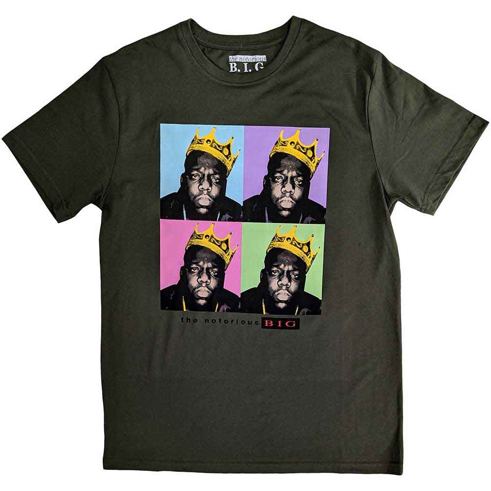 Biggie Smalls T Shirt - Crown Pop Art