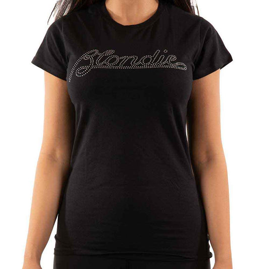 Blondie Woman's T Shirt - Logo Diamante