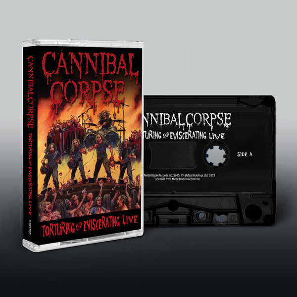 Cannibal Corpse Music Cassette - Torturing And Eviscerating Live | Buy Now For 19.99