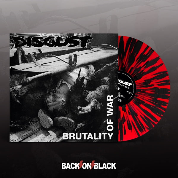 Disgust LP - Brutality Of War (Red W/ Black Splatter Vinyl) | Buy Now For 40.99