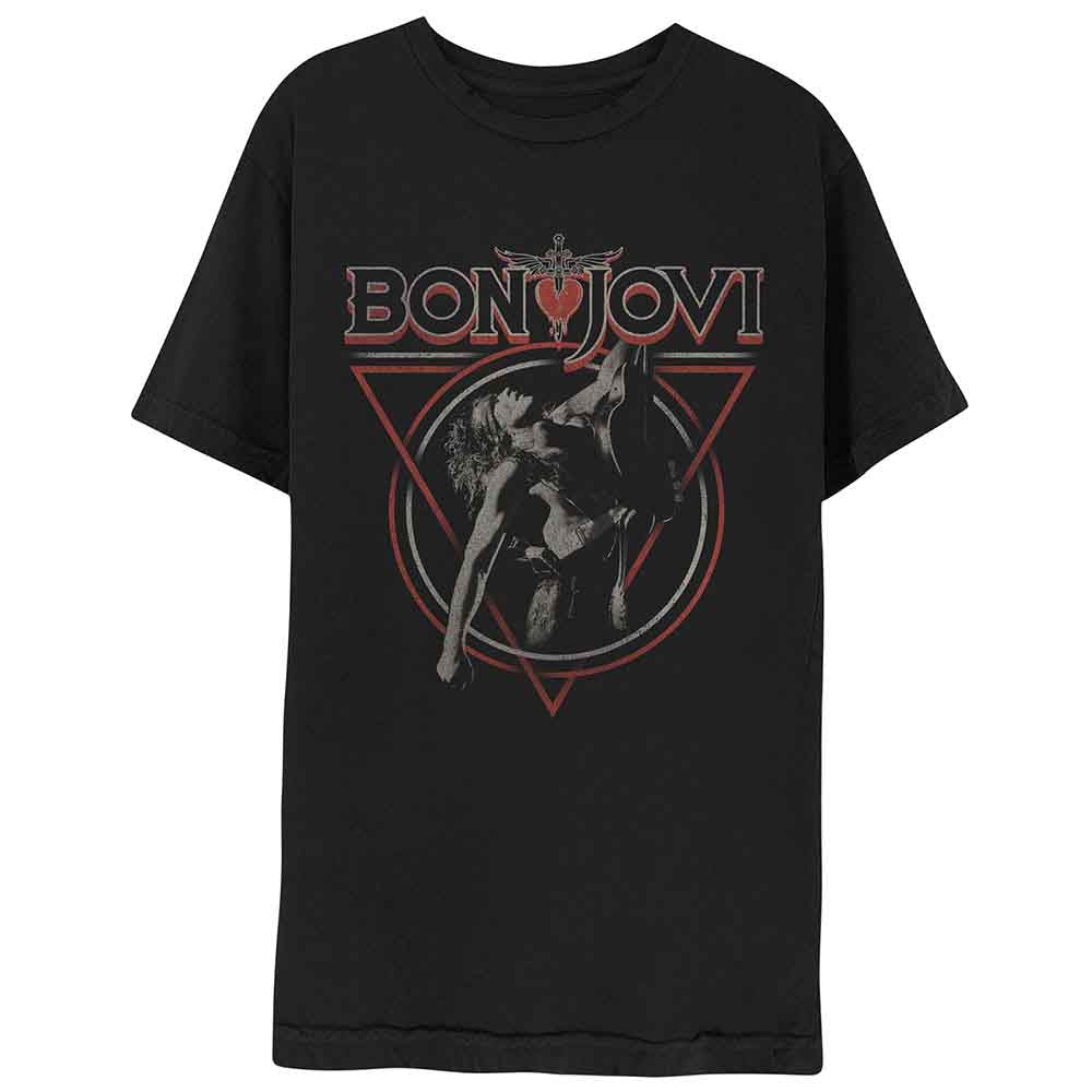 Bon Jovi T Shirt - Triangle Overlap