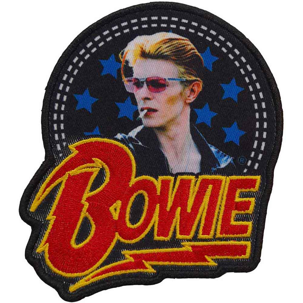 David Bowie Patches - Iron On - Smoking Woven Logo