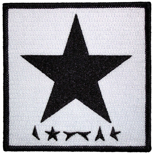 David Bowie Patches - Iron On - Blackstar On White