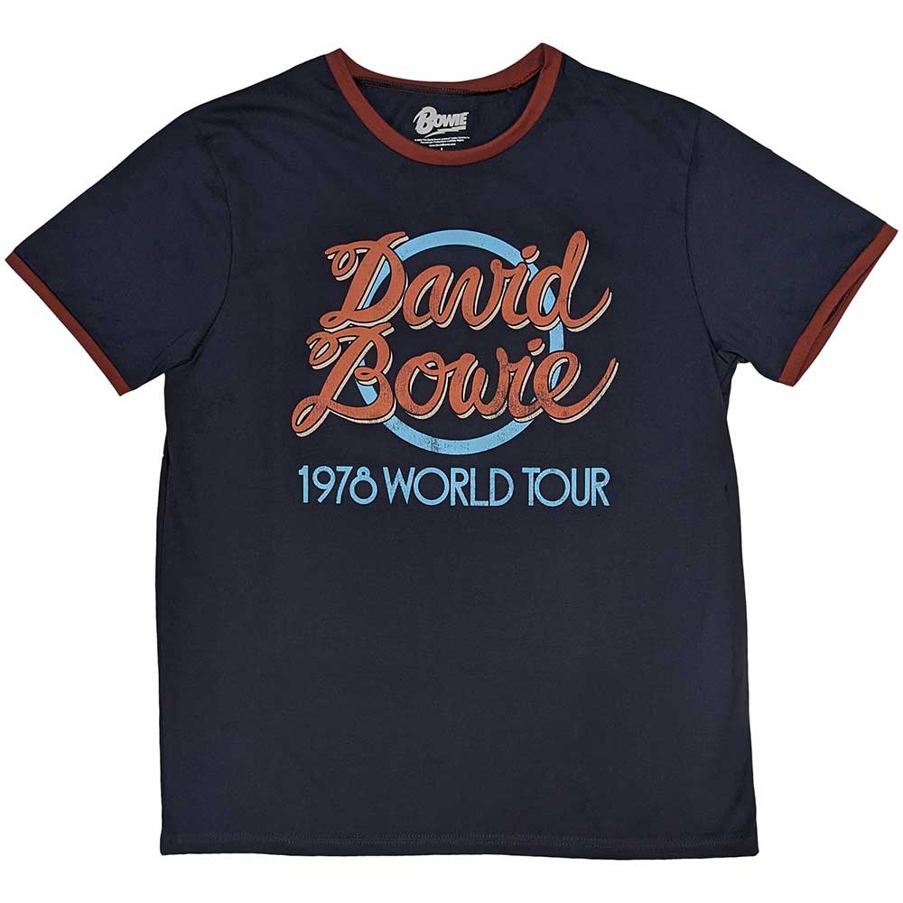 David Bowie T Shirt - 1978 World Tour Ringer