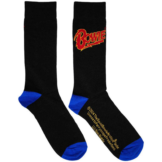 David Bowie Ankle Socks - Logo Blue Contrast