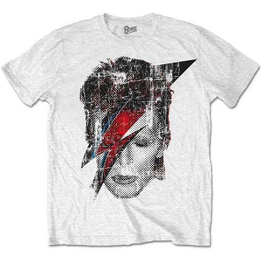 David Bowie T Shirt - Halftone Flash Face