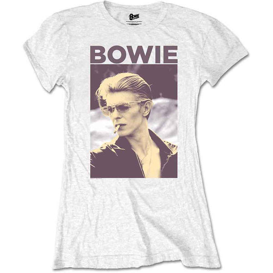David Bowie Woman's T Shirt - Packaged Smoking