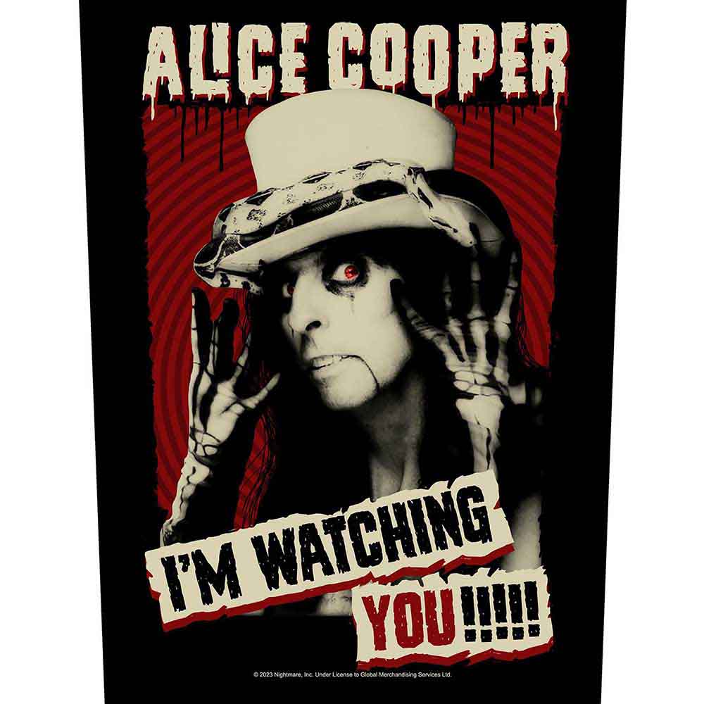 Alice Cooper Patches - Woven Sew On - I'm Watching You