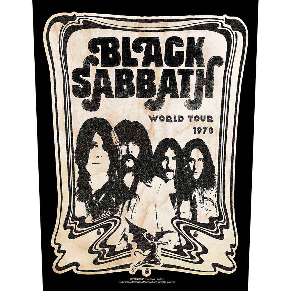 Black Sabbath Patches Woven Sew On - World Tour 1978