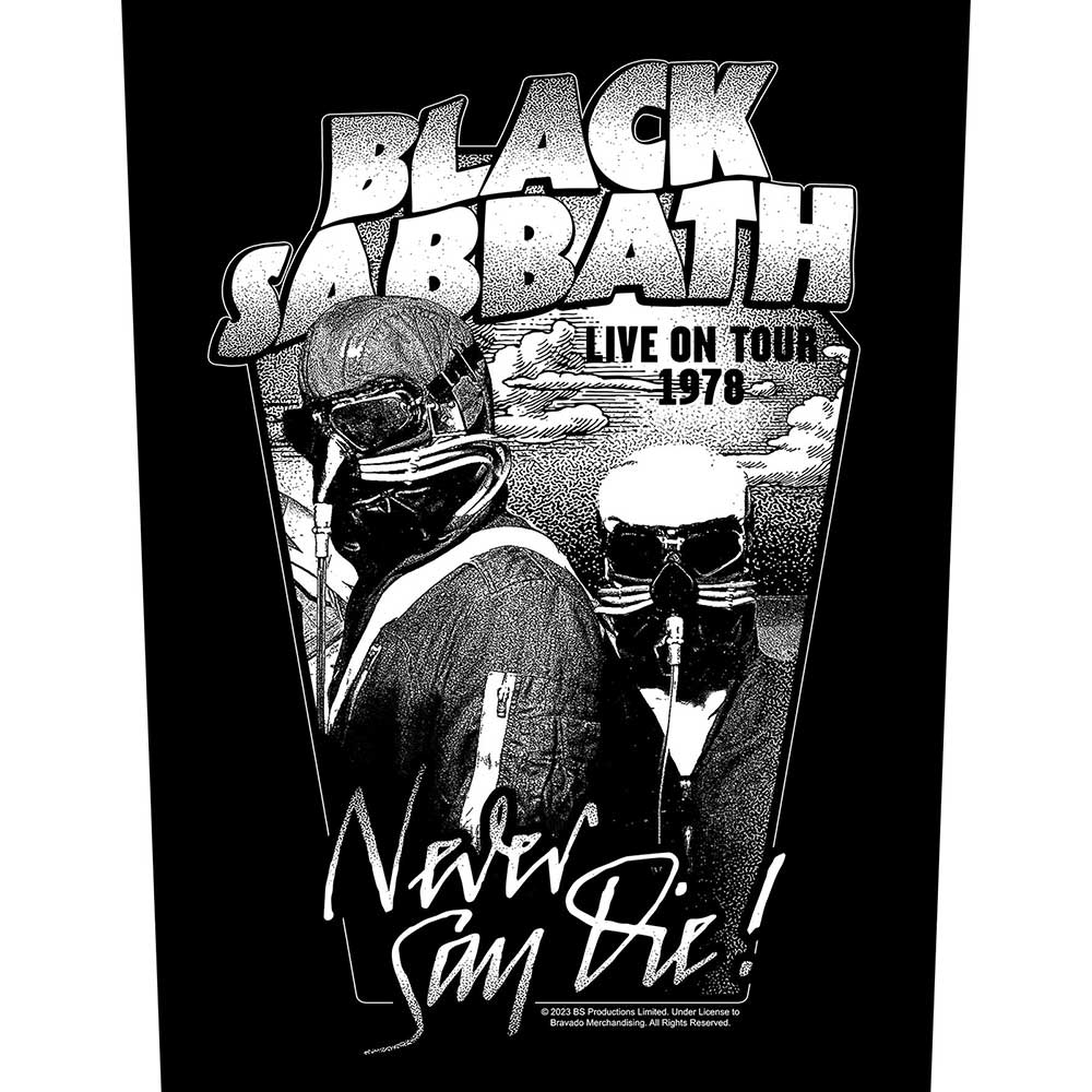 Black Sabbath Patches - Woven Sew On - Never Say Die