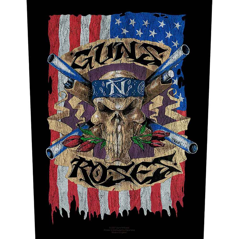 Guns N Roses Patches - Woven Sew On - Flag