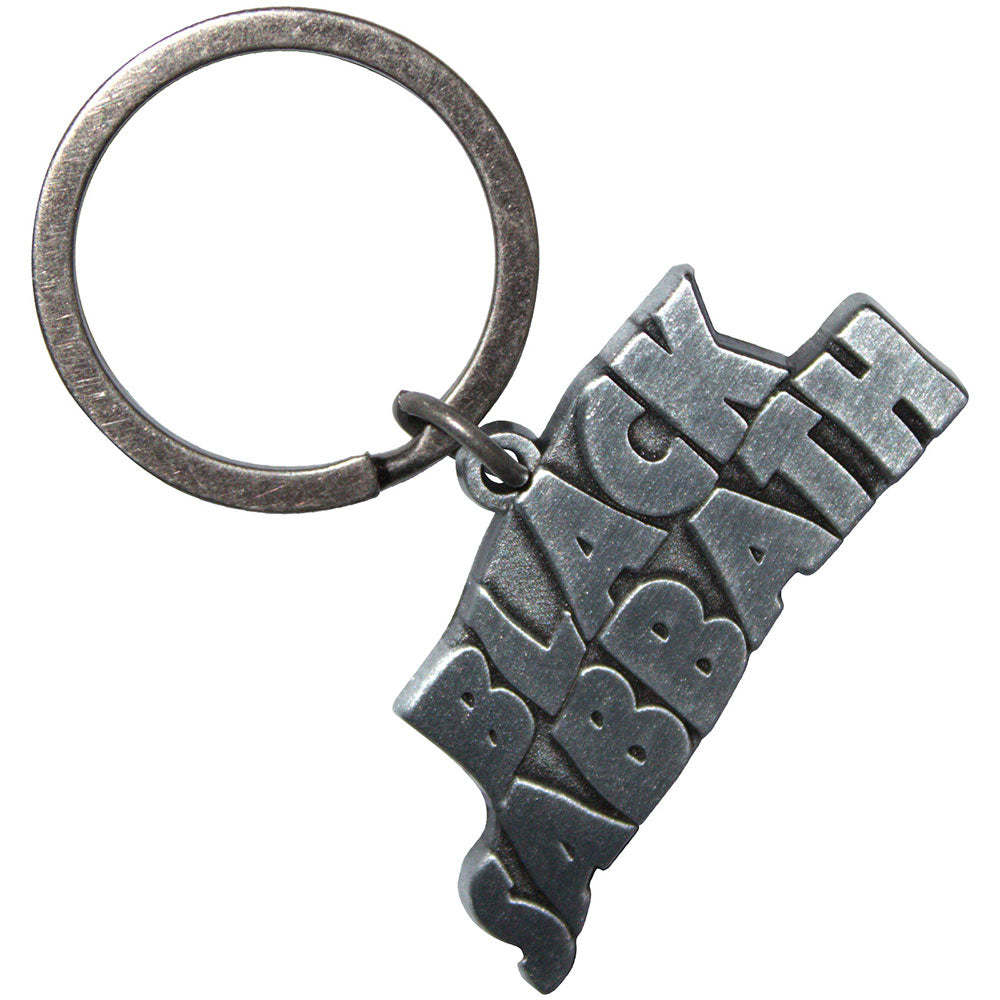 Black Sabbath Standard Keychains - Silver Wavy Logo