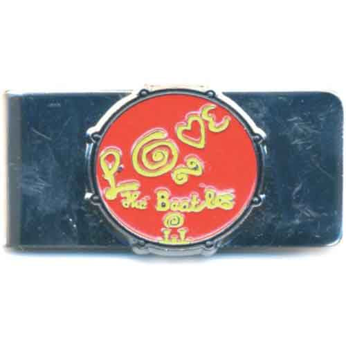 The Beatles Money Clips - Love Drum Red/Chrome Finish