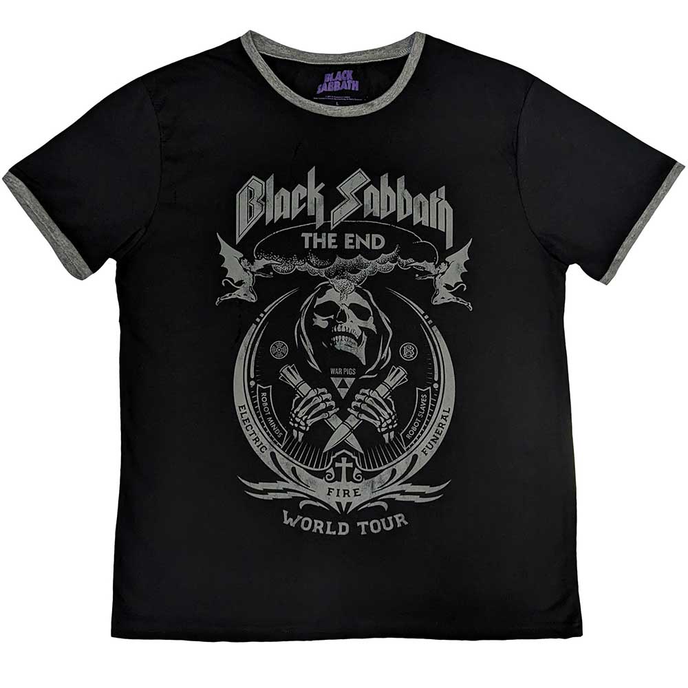 Black Sabbath T Shirt - The End Mushroom Cloud Ringer