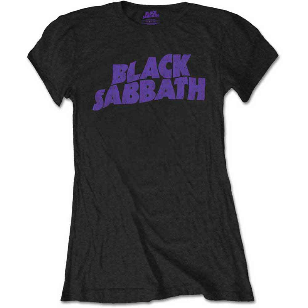 Black Sabbath Woman's T Shirt - Packaged Vtge Wavy Logo
