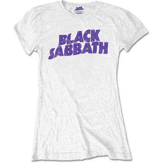Black Sabbath Woman's T Shirt - Packaged Wavy Logo