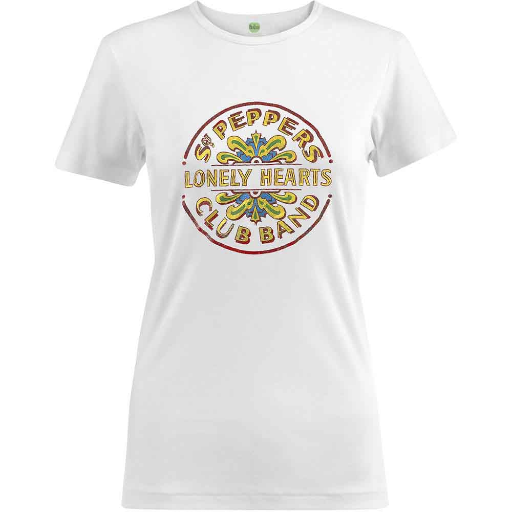 The Beatles T Shirt - Sgt Pepper Drum Colour Foil