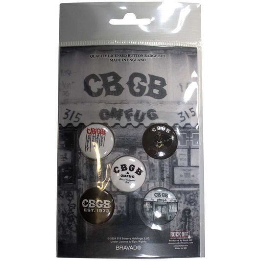 CBGB Plastic - Pin Badge - Logos