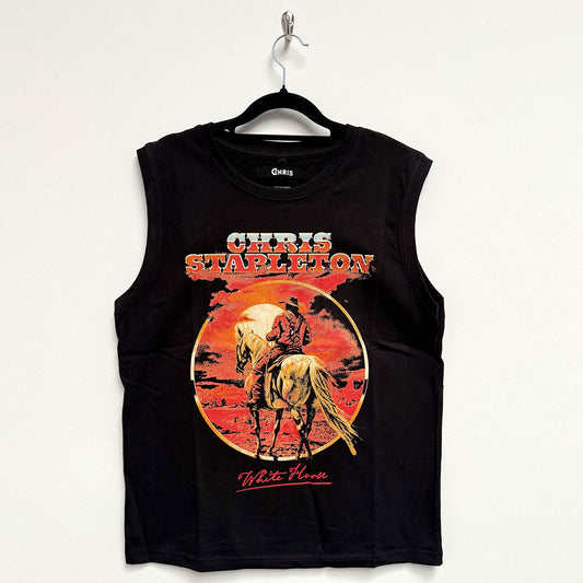 Chris Stapleton Vest Top - White Horse | Buy Now For 24.99