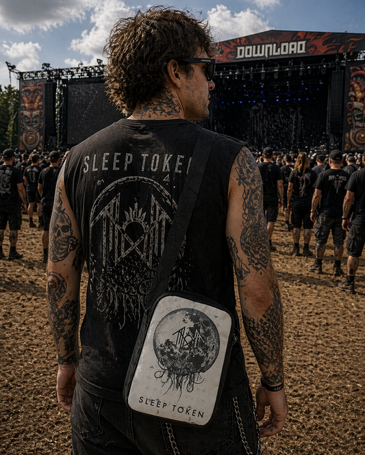 Rocksax Sleep Token Crossbody Bag - The Summoning White