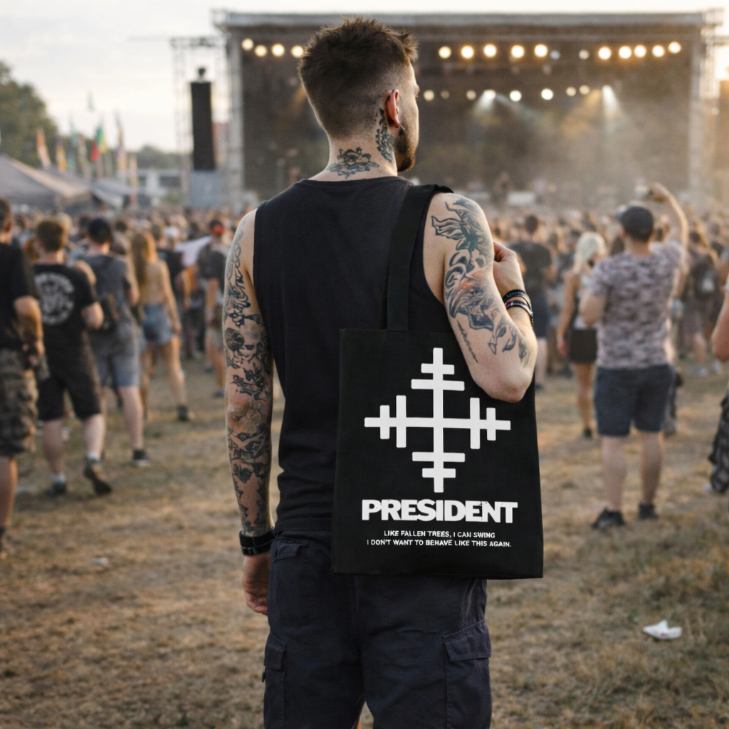 Rocksax President Tote Bag - Lyric Key