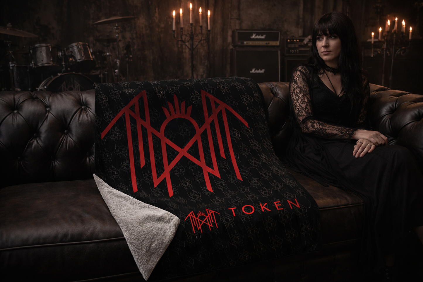 Rocksax Sleep Token Blanket - Red Logo