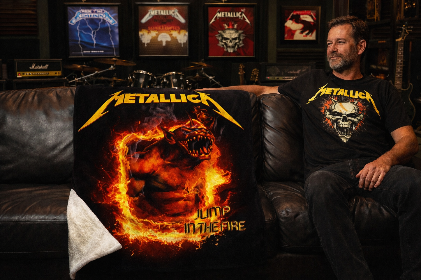 Rocksax Metallica Blanket - Jump In The Fire